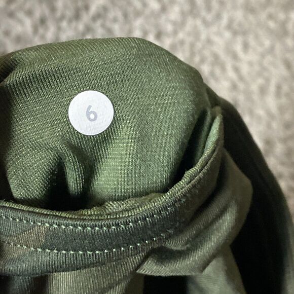 Lululemon Size 6 Wunder Under High Rise Savasana Camo 20cm Fatigue Green Unicorn - Picture 5 of 6